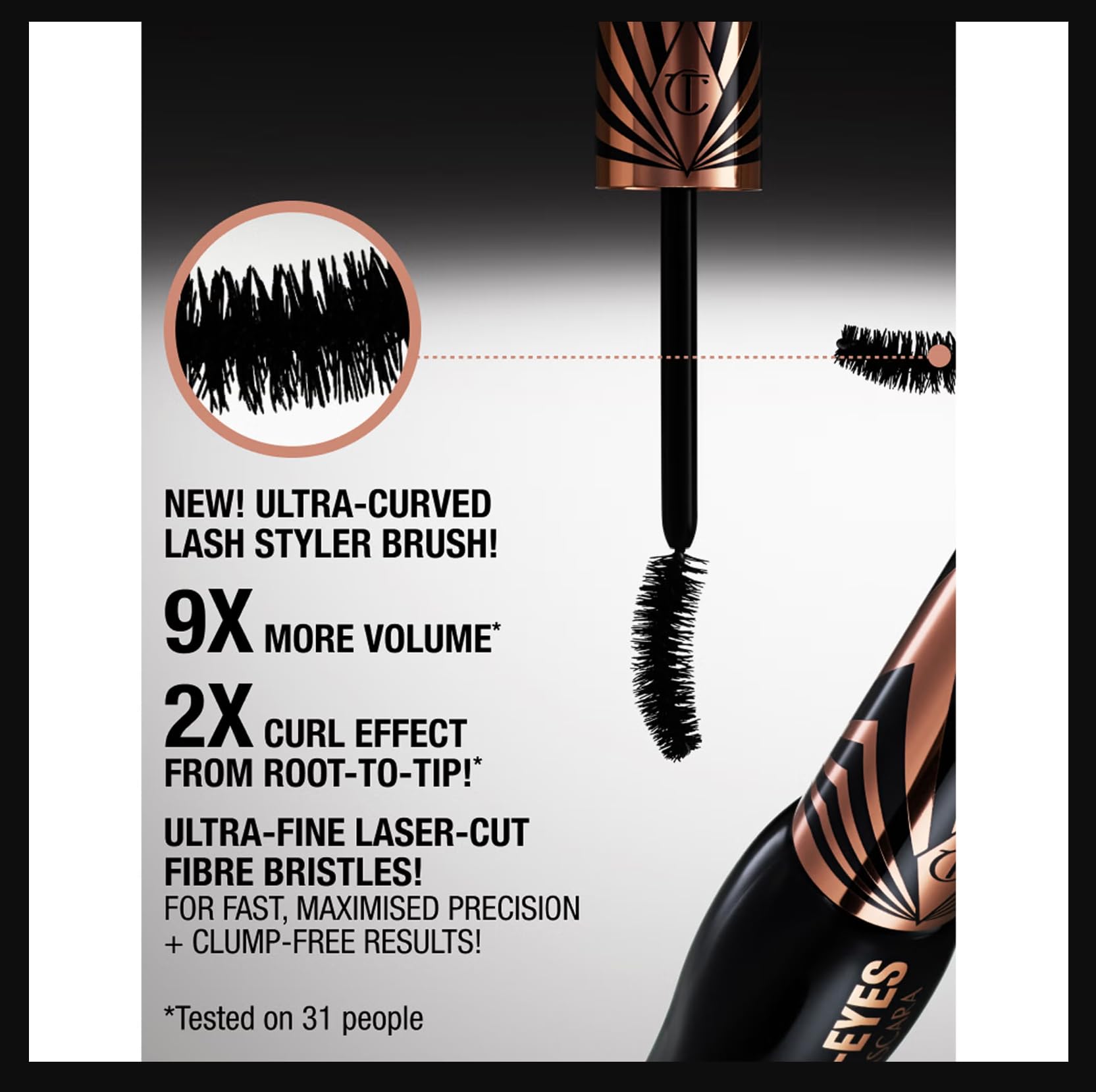 Charlotte Tilbury Exagger-Eyes Volume Mascara, Exagger-Black, 10 ml