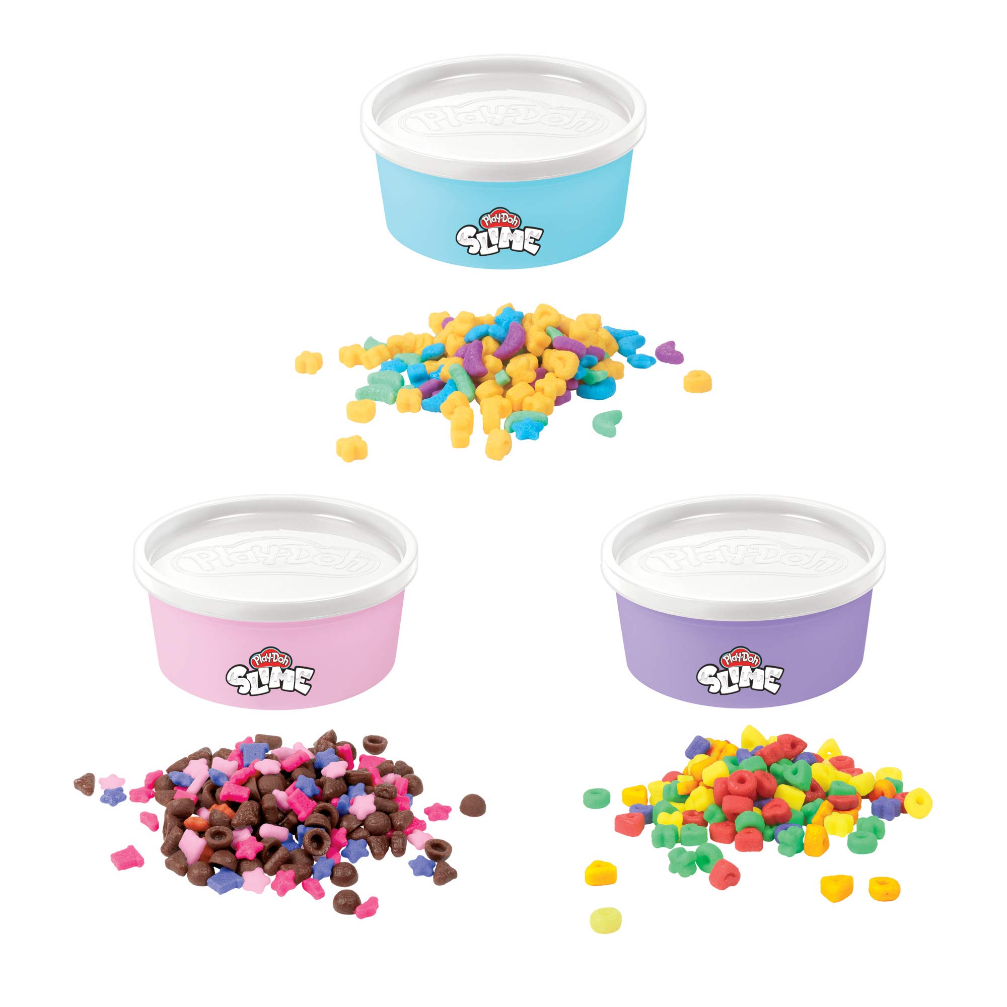 Play-Doh Slime Cereal Themed Bundle of 3 Varieties for Kids 3 Years and Up, Milky-Colored Non-Toxic Slime Compound with Mix-in Bits, 4.5-Ounce Cans - Image 2