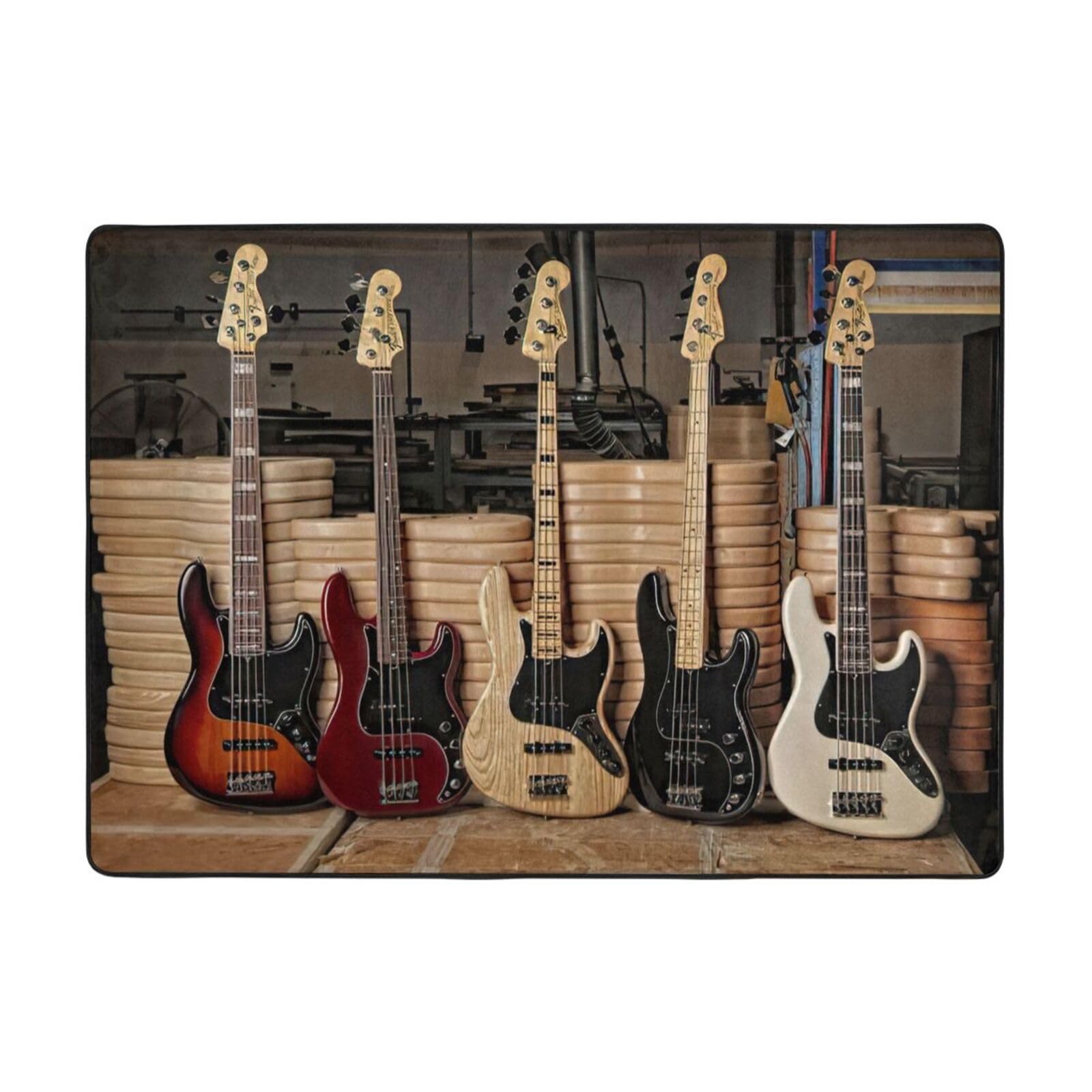 Tapis de sol intérieur guitare basse pour salon et salle à manger