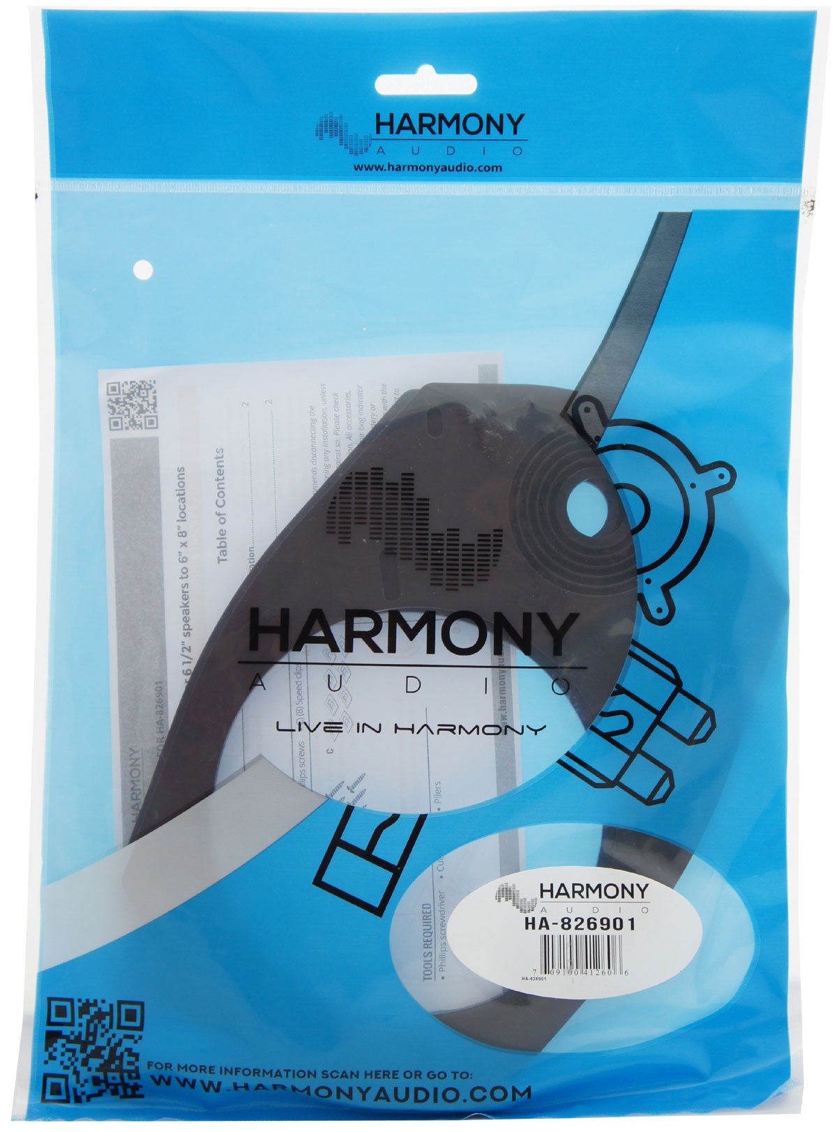 Harmony Audio Compatible with 2014-17 Jeep Cherokee HA-826901 Front Door to 6.5