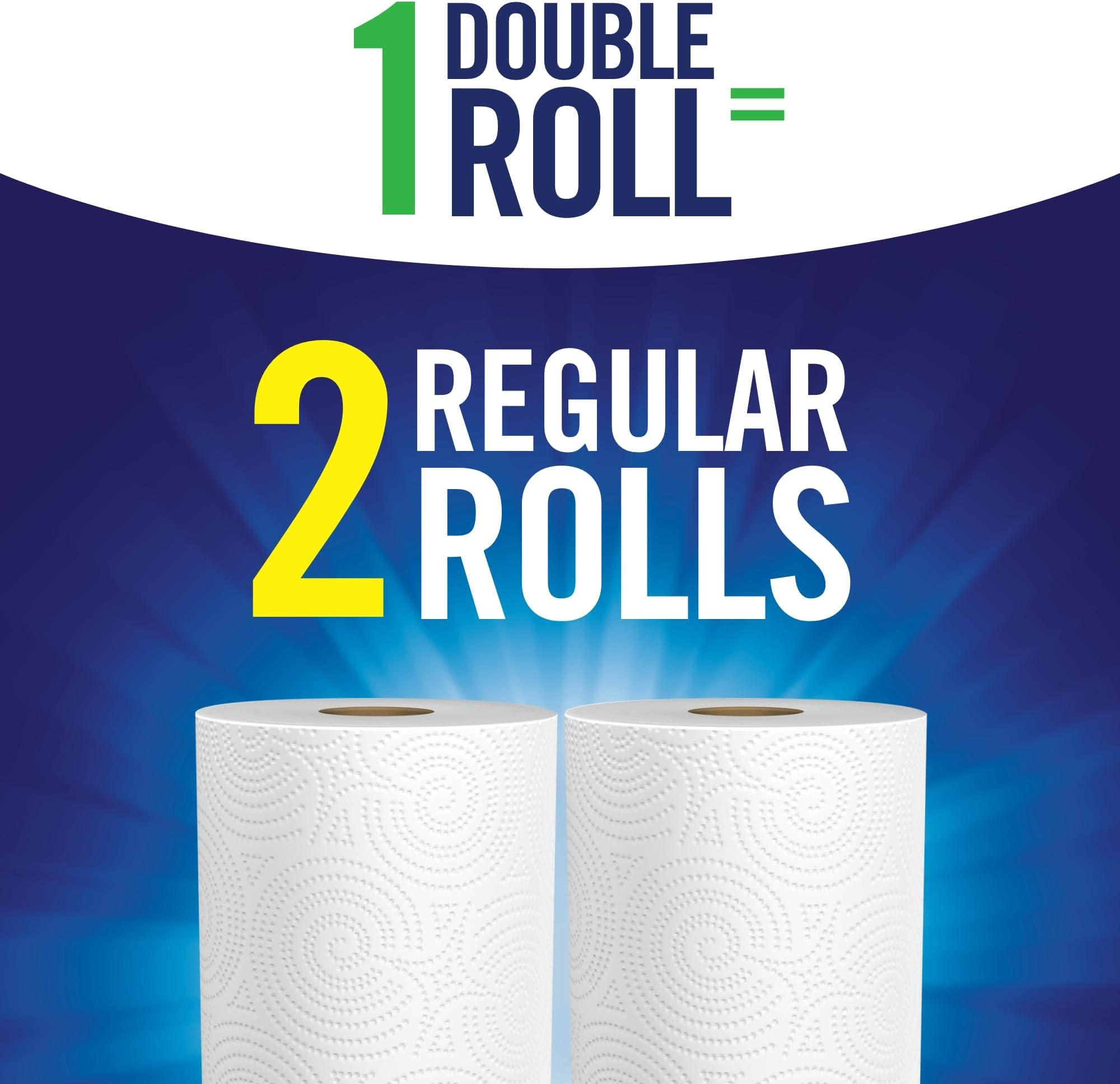 Sparkle Tear-A-Square Paper Towels, 2 Double Rolls (220 Sheets Total) - Strong 2-Ply Towels for Kitchen Cleanup and Everyday Messes