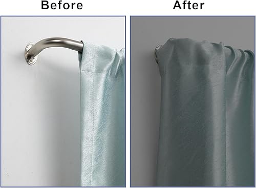 Miniatura 10 de Barra de cortina de oscurecimiento de habitación, barra de cortina ajustable de 28-84 pulgadas de diámetro, barra de cortina de empalme individual,