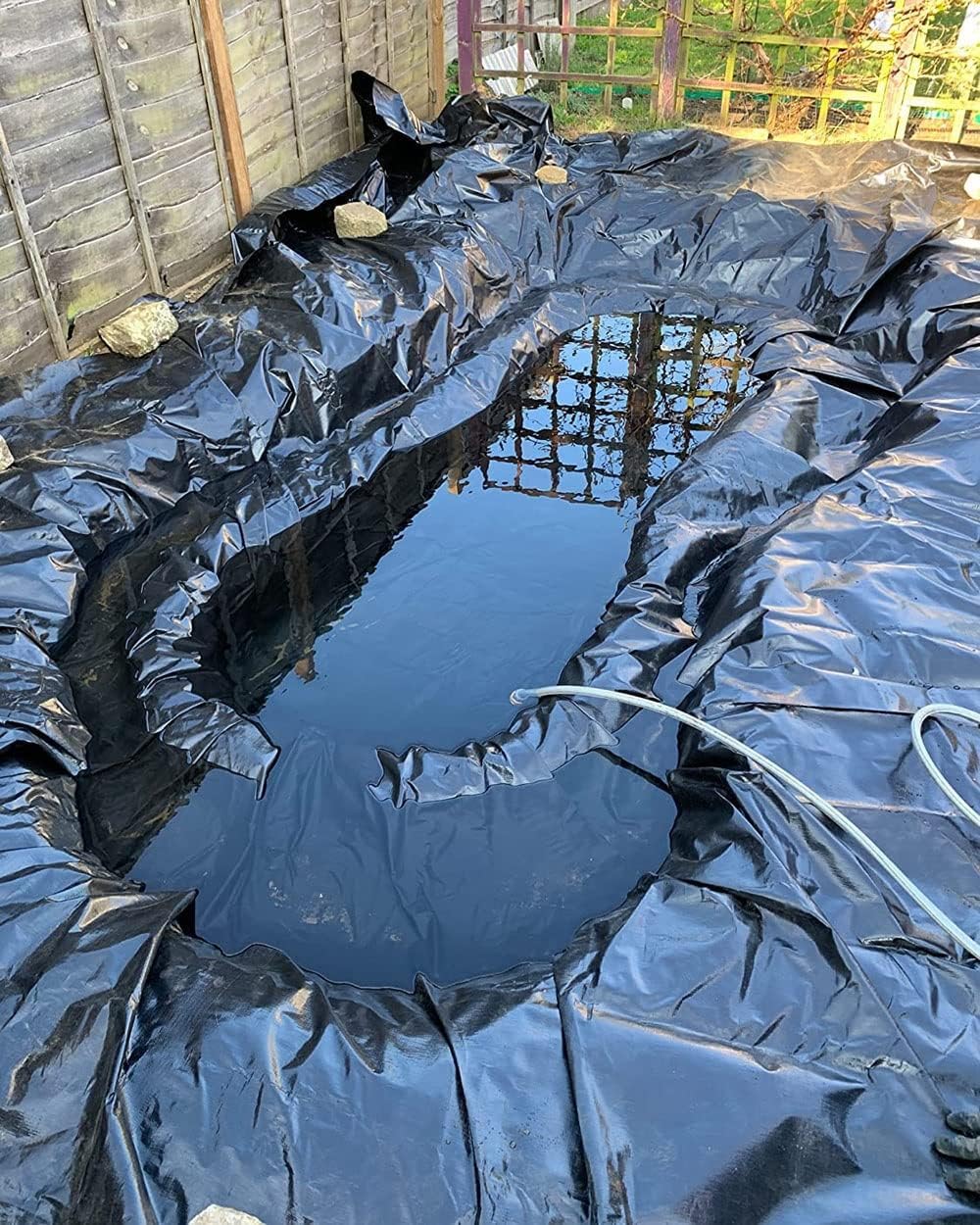 Mil EPDM Gardens Pond Liner Elastyczna/bezpieczna dla ryb membrana do basenu z wodospadem i wody Cechy trwałe i lekkie, różne 20 x 25 cm