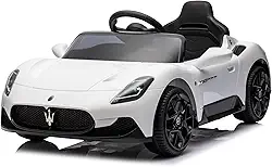 Zippy Toys, Carro Elétrico Maserati MC20 Branca 12V com Controle Remoto