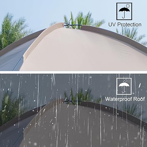 Miniatura 3 de Tienda de campaña con pantalla de 11 x 11 pies, refugio de malla desplegable instantáneo con techo impermeable y sombrilla, fácil instalación para