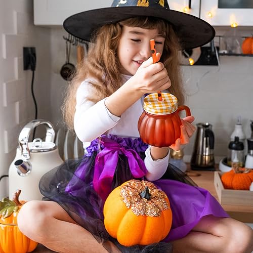 Miniatura 3 de 500 pajitas de papel de Halloween, 8 estilos, desechables, color negro y naranja, rayas bicolor, mezcla de pajitas para fiestas de Halloween