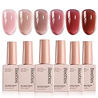 Vista 17 de beetles - Juego de esmaltes en gel color borgoña – Berry Merlot 6, ciruela, cereza, moca, rojo, otoño-invierno, morado oscuro, vino púrpura oscuro