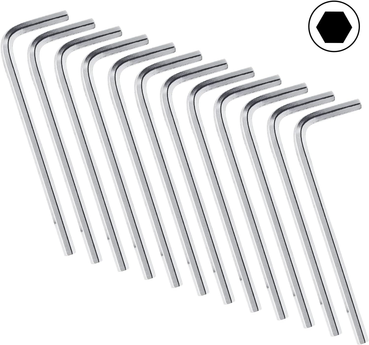 Bivethoi 20 Pcs 3mm Allen Wrench L-Shaped Hex Key Wrench Set, Small Metric Hexagon Tool
