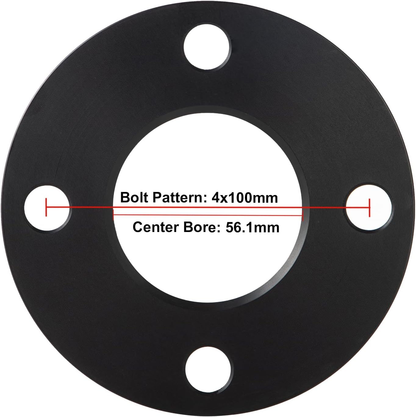 VLAOSCHI Black Forged 5x110 Hubcentric Wheel Spacers 10mm with 65.1mm Center Bore (No Lip) Compatible with Jeep-Chevy-Pontiac-Saab 5 Lug - Pack of 2