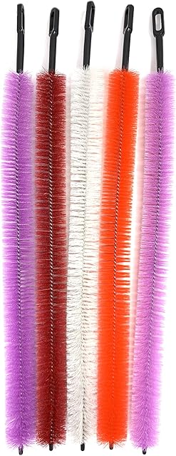 plastific 1 x Radiator Brush Cleaning Bristle Brush Long Handle Easy Reach Radiator Dust Duster Cleaner Radiator Brush With Bristles Better Cleaning Long Radiator Duster (1 x Random Color)