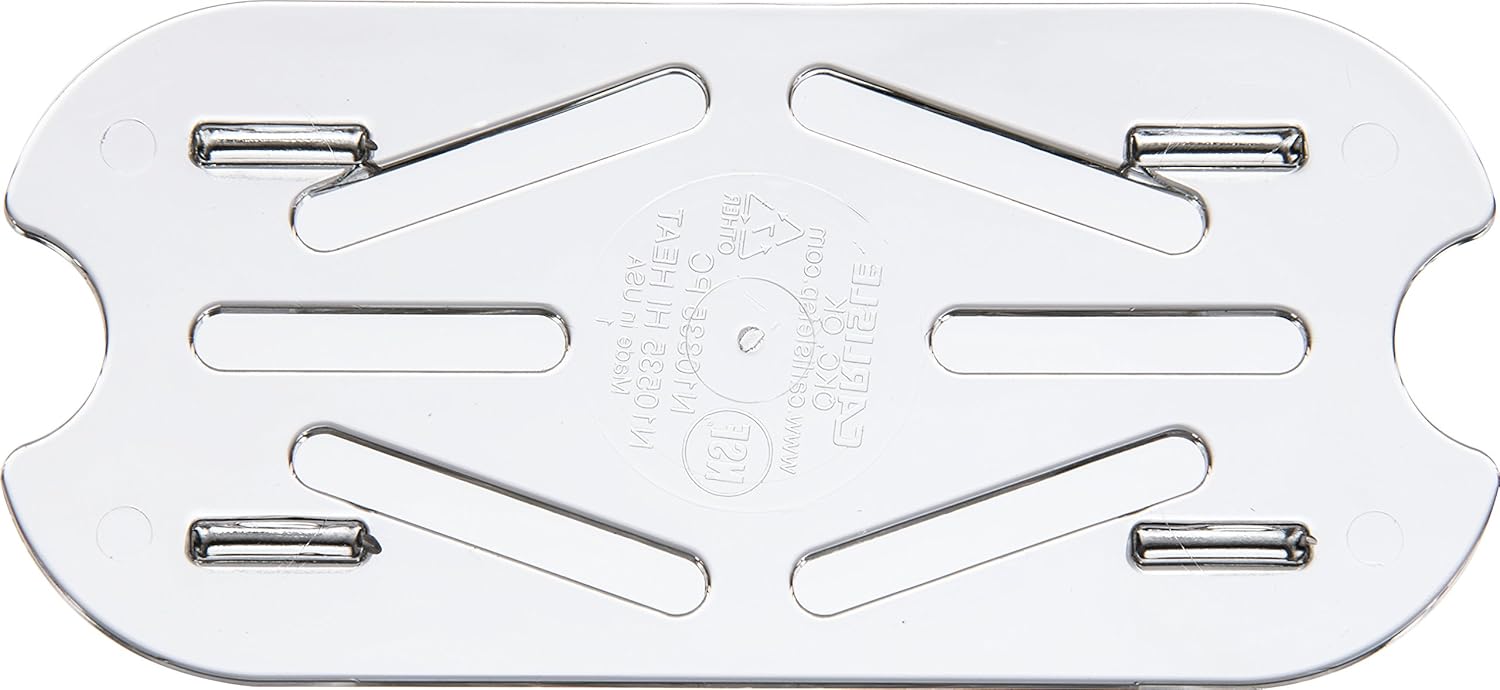 Carlisle FoodService Products StorPlus Drain Shelf for 1/9 Size Food Pan, Drainage for Storage Container, 5" x 2.38", 1 Count, Clear