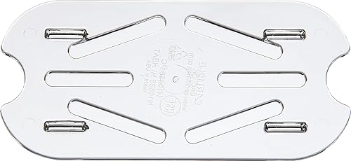 Miniatura 8 de Carlisle FoodService Products Estante de drenaje de plástico para bandeja de alimentos de tamaño 13 transparente (paquete de 6)