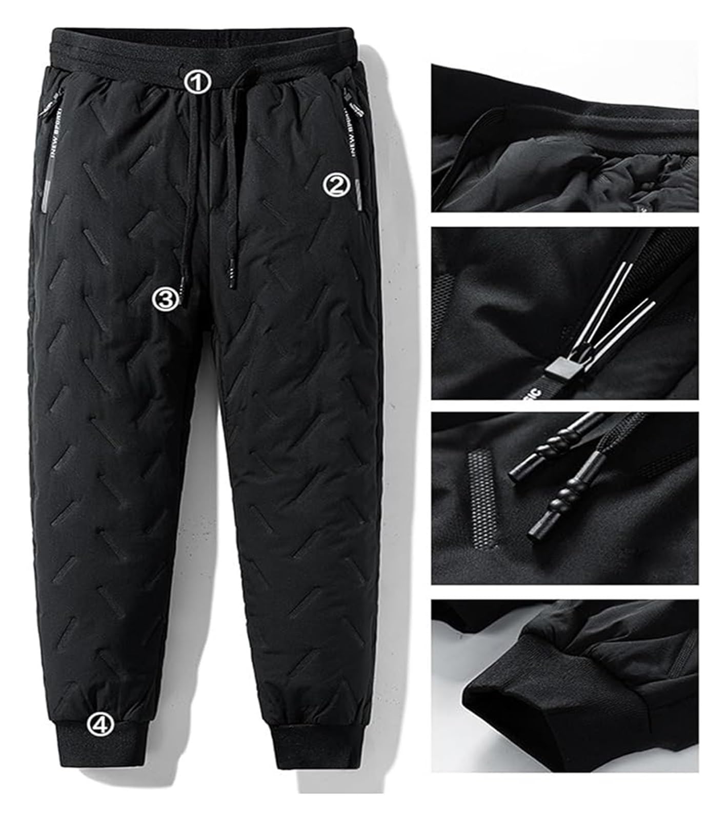 Pantalones De Chándal Térmicos De Invierno For Hombre con Pantalones Gruesos For Correr, Pantalones De Entrenamiento Cálidos, Pantalones De Lana Cálidos, Pantalones De Chándal, S-7XL(Gray A,S)