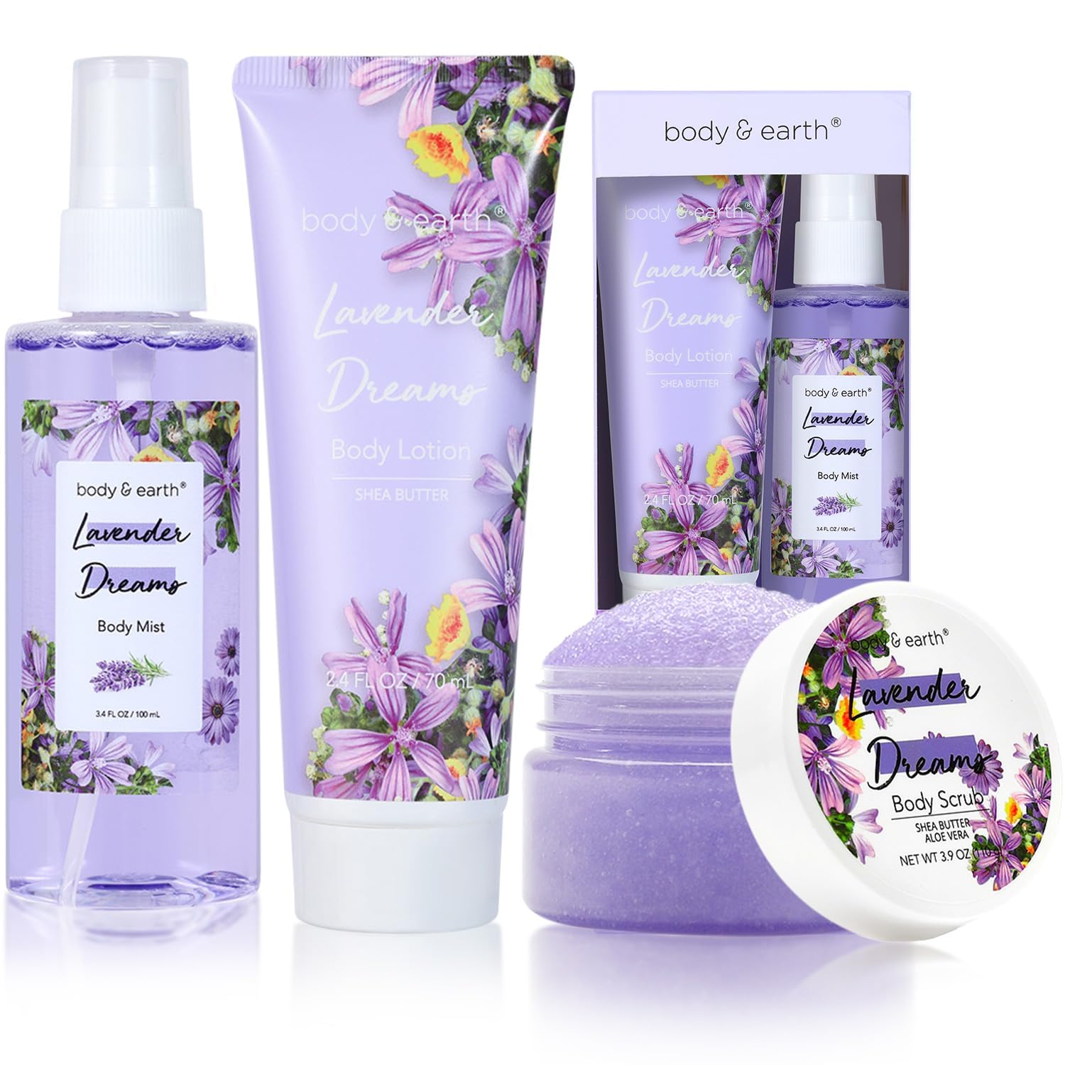 Perfume for Women Body & Earth Gifts for Women, 3CPS Fragrance Gift Set Lavender Perfumed Gift Set, Perfume Set for women Include Body Mist, Christmas, Mother's Day, Valentine's Day