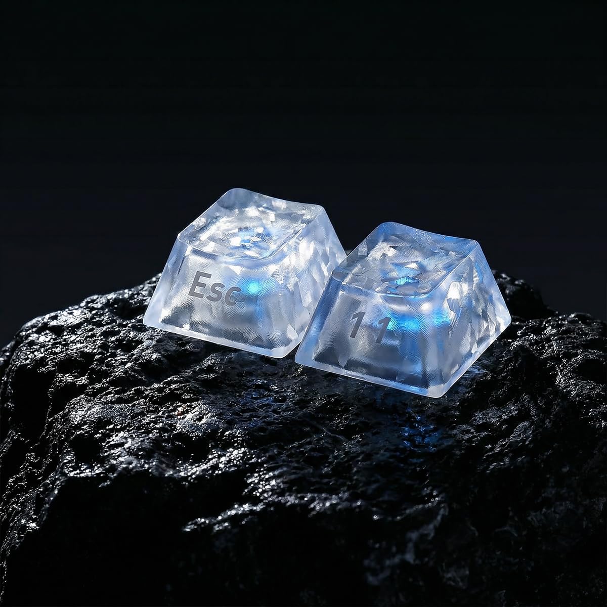 Sunzit PBT Keycaps, 119 Tasten, individuelles Set mit Weiß Tastenkappen in Carbonfaser Optik, Cherry-Profil, seitlicher Sublimationsdruck für MX-Schalter, mechanische Gaming-Tastatur
