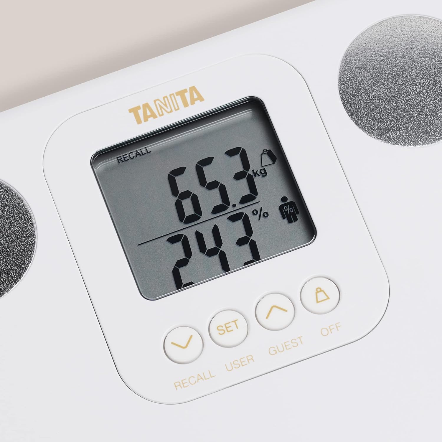 TANITA BC-730 Inteligentna waga łazienkowa biała, kompaktowa waga cyfrowa do masy ciała i tkanki tłuszczowej, LCD, monitor składu ciała, lekka, do codziennej kontroli wagi w domu i fitness dla rodziny