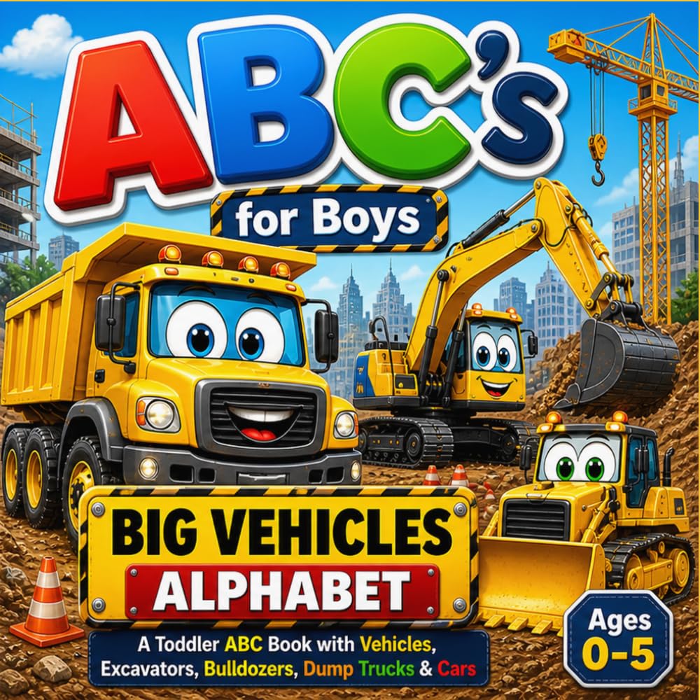 ABC's for Boys: Trucks, Cars, Airplanes & More (Little Vehicle Adventures)