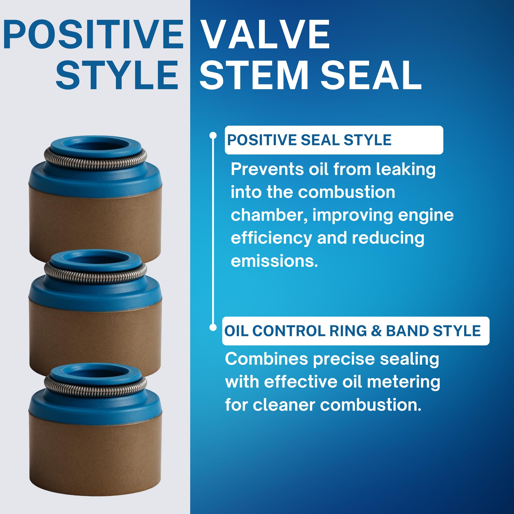 Lot de 16 joints de tige de valve positive en caoutchouc – S'adapte à une tige de valve de 1 cm et un diamètre extérieur de guide de 0,56 cm, joints de valve pour SBC BBC SBF