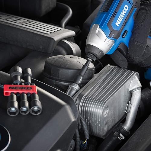 Miniatura 6 de Neiko 10191A Llave de tuercas magnética, 6 piezas, 8 a 14 mm, 2-9/16 pulgadas de largo, acero al Cr-V, métrico, juego maestro