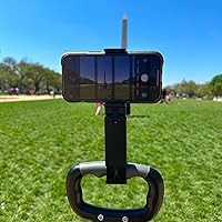 Vista 7 de Perilogics Soporte universal para teléfono de avión, visión manos libres con rotación multidireccional dual de 360 grados (negro/lavanda)