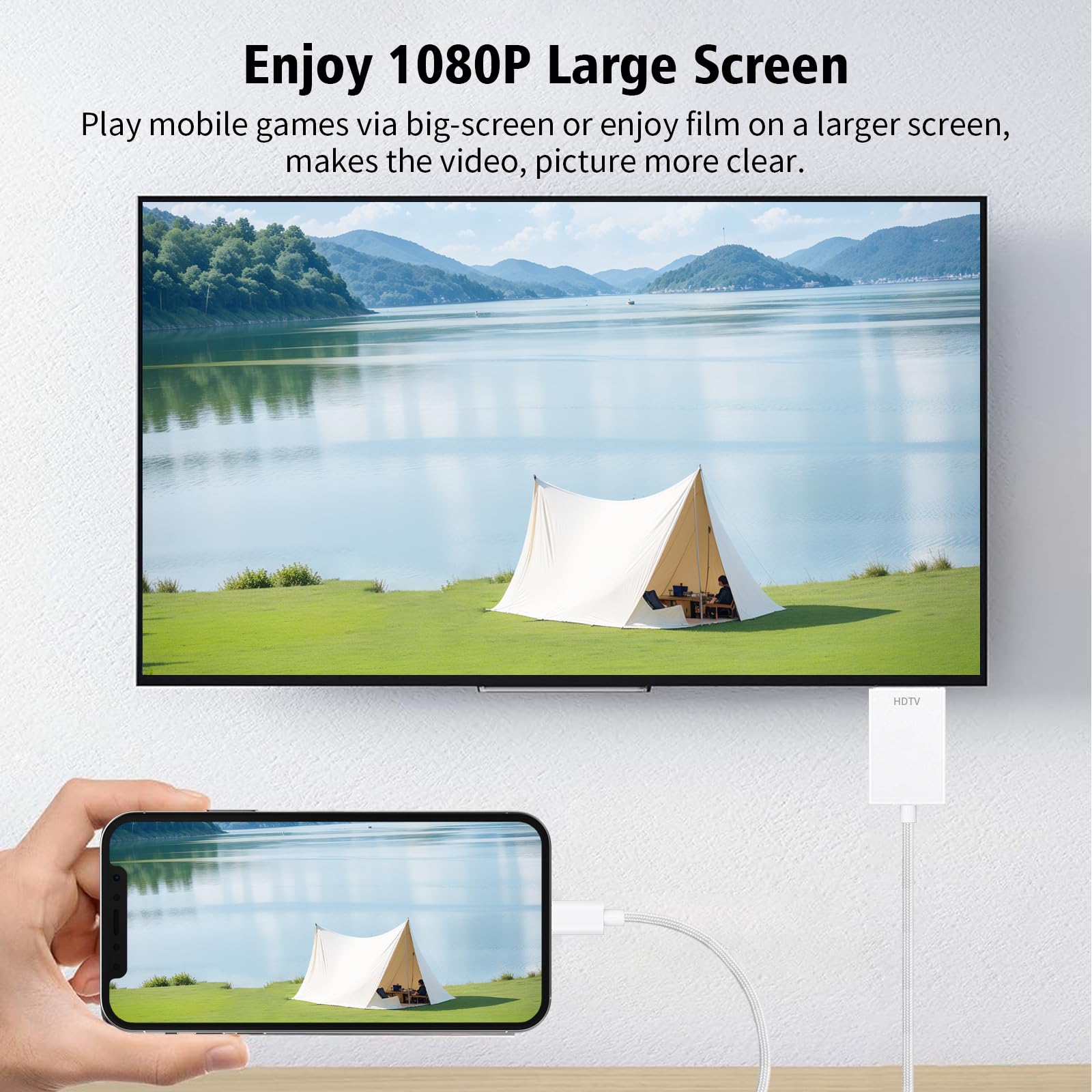 Amazon | Critin HDMIケーブルアダプター iPhone - TV用 6.6フィート