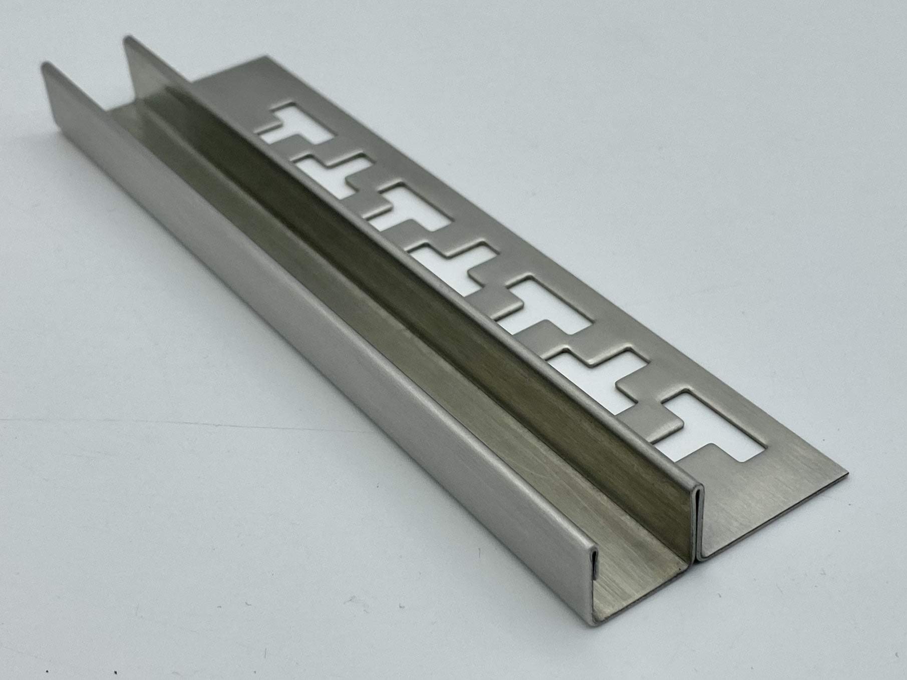 Glas-Fliesenprofil Edelstahl Klemmprofil Wandprofil - V4A für Glastrennwände - Gebürstet - 12,5 mm - L: 2,50 m - Pro Diva