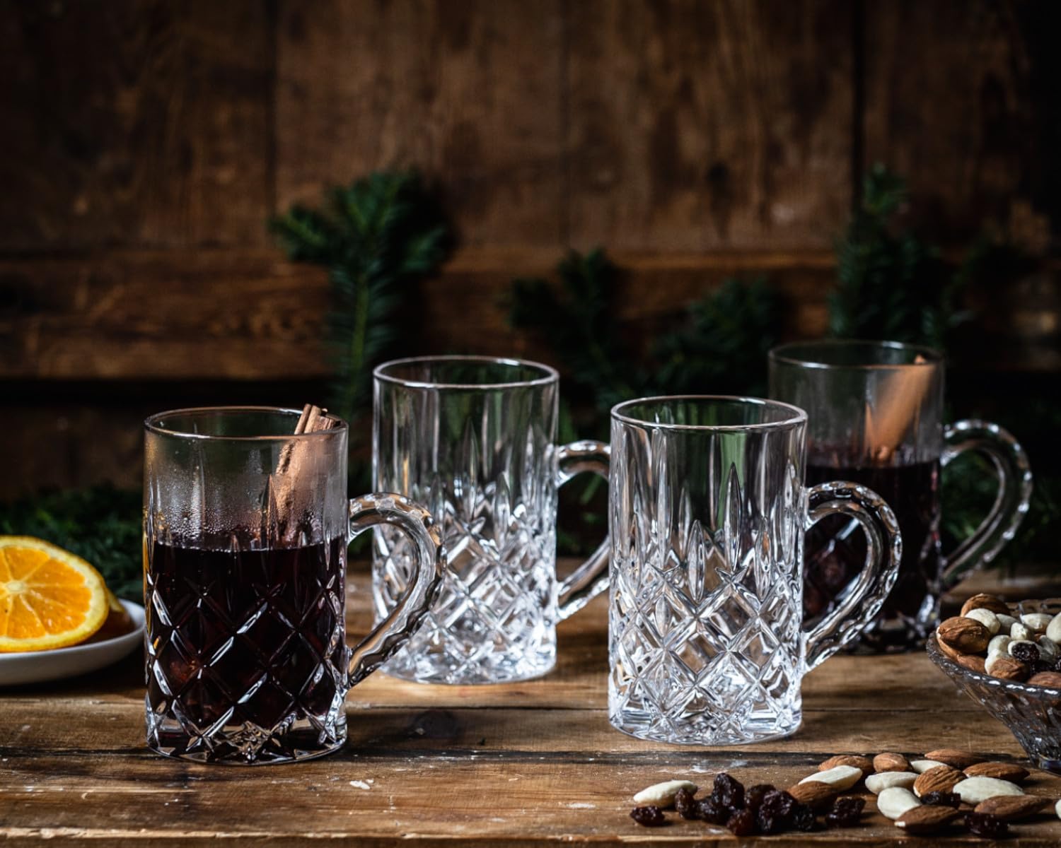 Nachtmann Szklanki do herbaty kubki do kawy Glögg/grzane wino szklanki do gorących napojów zestaw 4 szt [Zestaw]