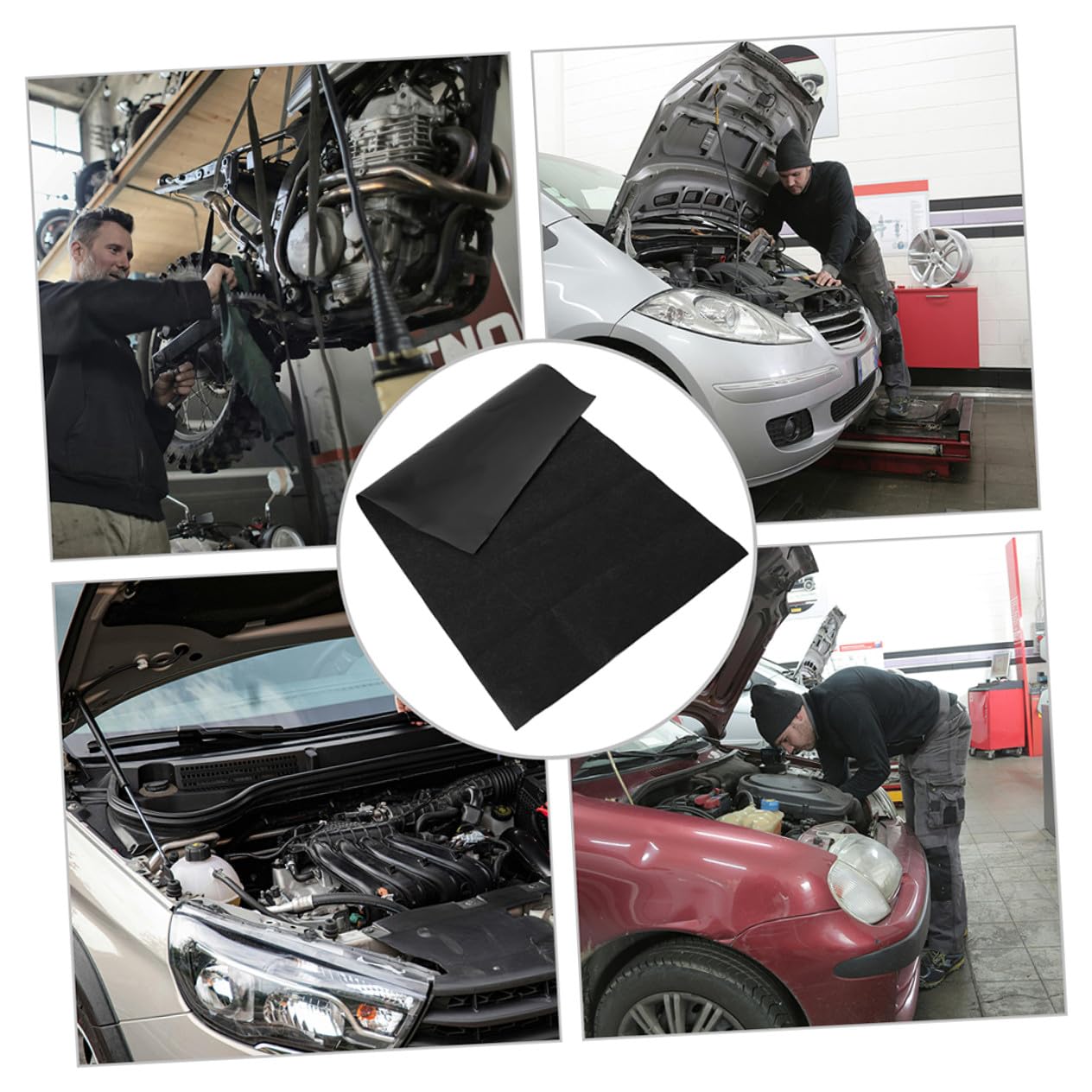 Ölabsorbierende Autoreparaturmatte 72x36cm Faserbodenmatte Garagenbodenschutz Vielseitige Ölauffangmatte für Fahrzeug und Werkstatt