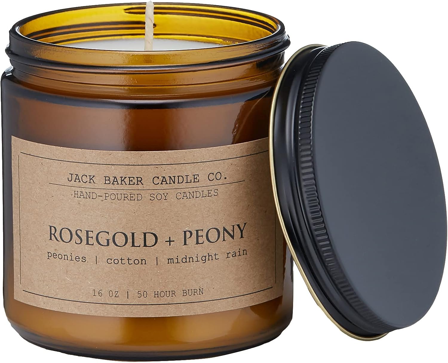 Jack Baker Candle Co. - 16 oz. Rosegold + Peony