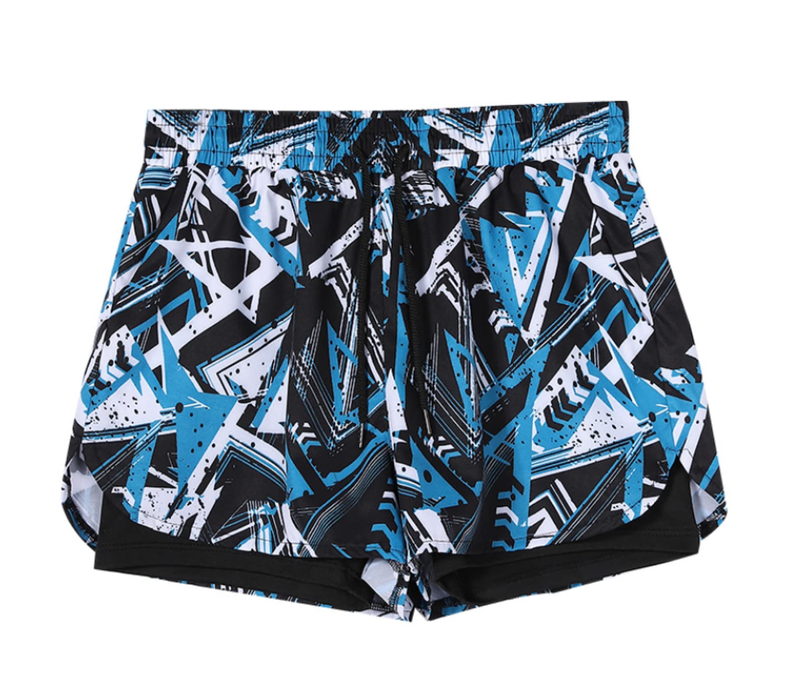 Dicker Mann Schwimmhose Herren Große Badeshorts Swimming Shorts Badehose Herren Anti-Peinlich Locker Schnell Trocknend Herren Badehose Badeanzug Anzug Strand Hot Spring Ausrüstung,Chaotischer Raum,L [
