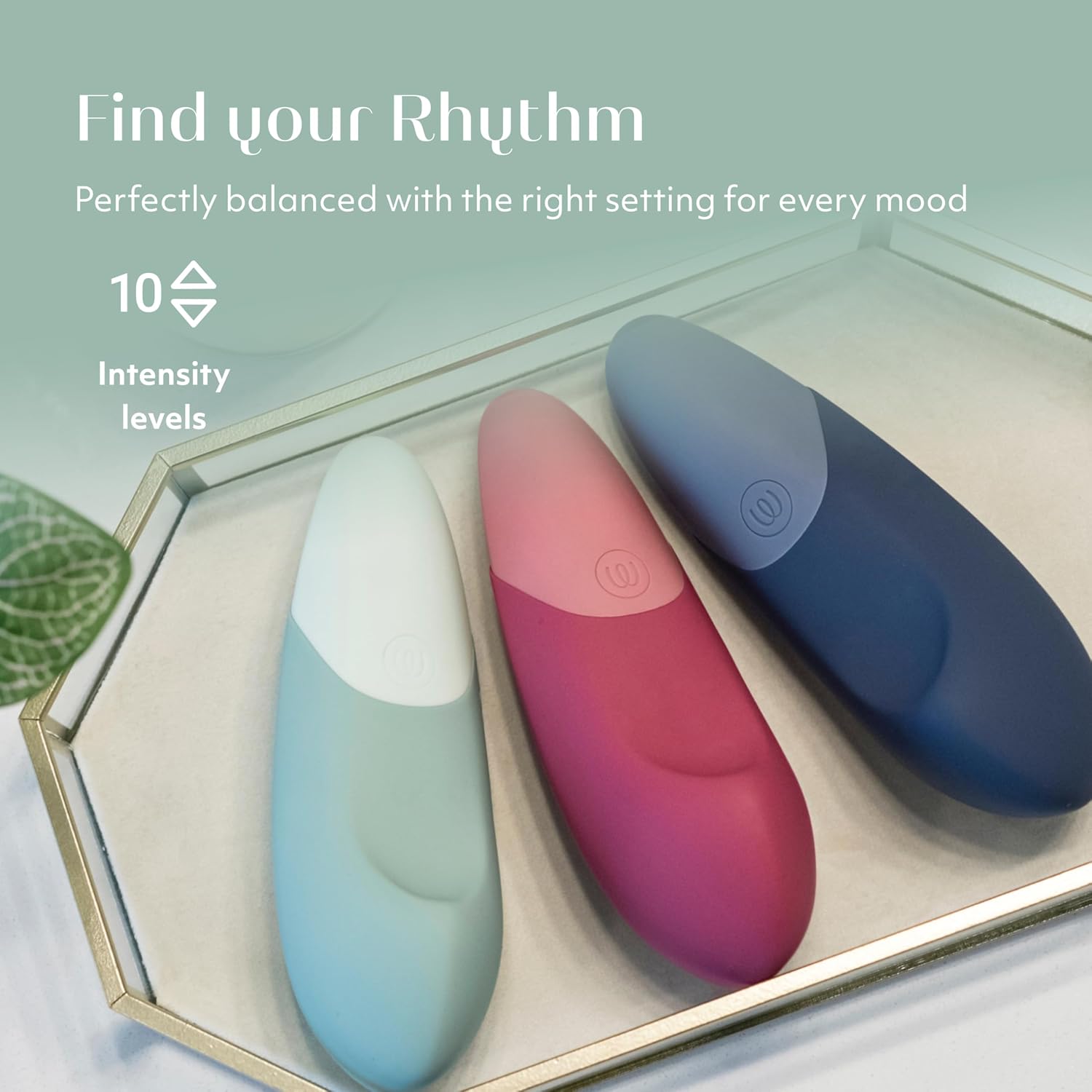 Womanizer Vibe Lay On Clitoris Vibrator for Women | Silent Clit Stimulation Adult Toys | Vibrating Sex Toy | Clitoral Stimulator for Woman with 10 Patterns & Speeds | Waterproof & Rechargeable | Sage