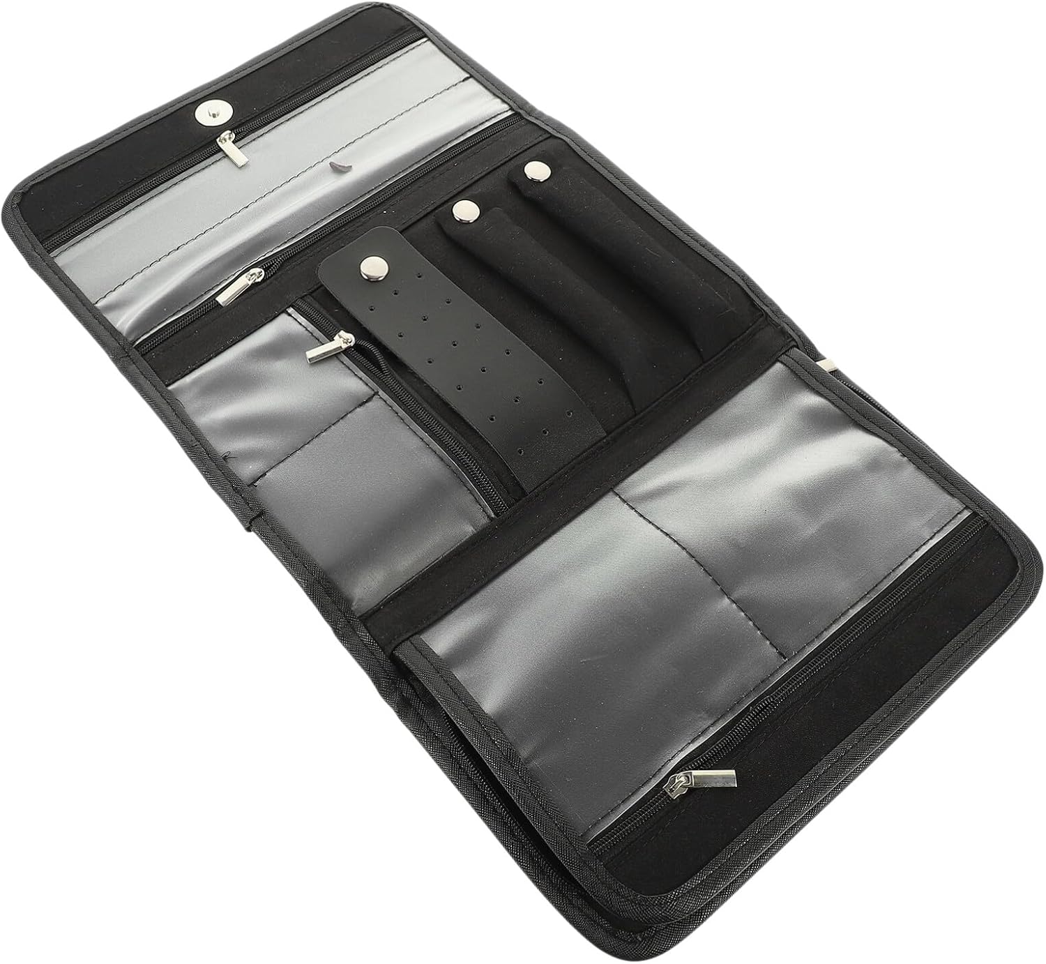 Alipis Travel Jewelry Organizer Roll Foldable Jewelry Storage Case for Earrings Necklaces Bracelets Portable Pouch