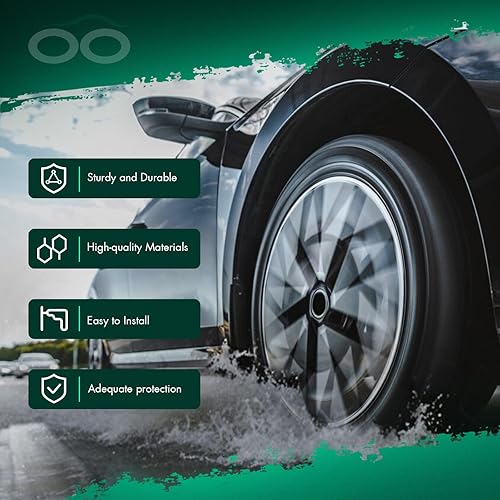 Miniatura 5 de SCITOO 4 unidades negras delanteras y traseras guardabarros antisalpicaduras para Honda CR-V 2012-2016