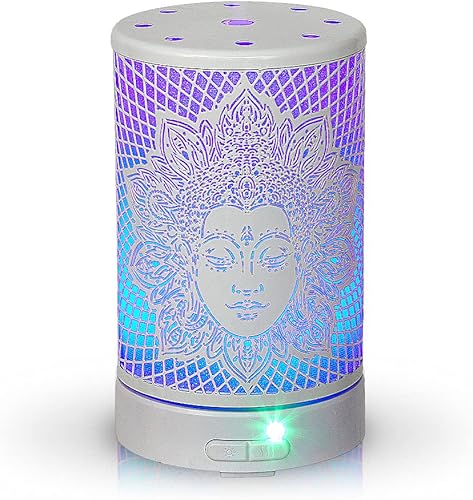 AROMAR Difusor de aceite ultrasónico esencial, humidificador de niebla fría y difusor de metal de aromaterapia para aceites esenciales con apagado