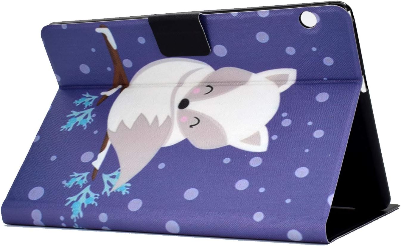 Huawei MediaPad T5 10 10.1 inch 2018 Tablet Case - Cute Patterns Slim Lightweight Case Protective PU Leather with Card Slots for Huawei Mediapad T5 10 10.1 Inch Tablet 2018-arctic fox Huawei Mediapad T5 10 10.1 inch 2018 Tablet arctic fox