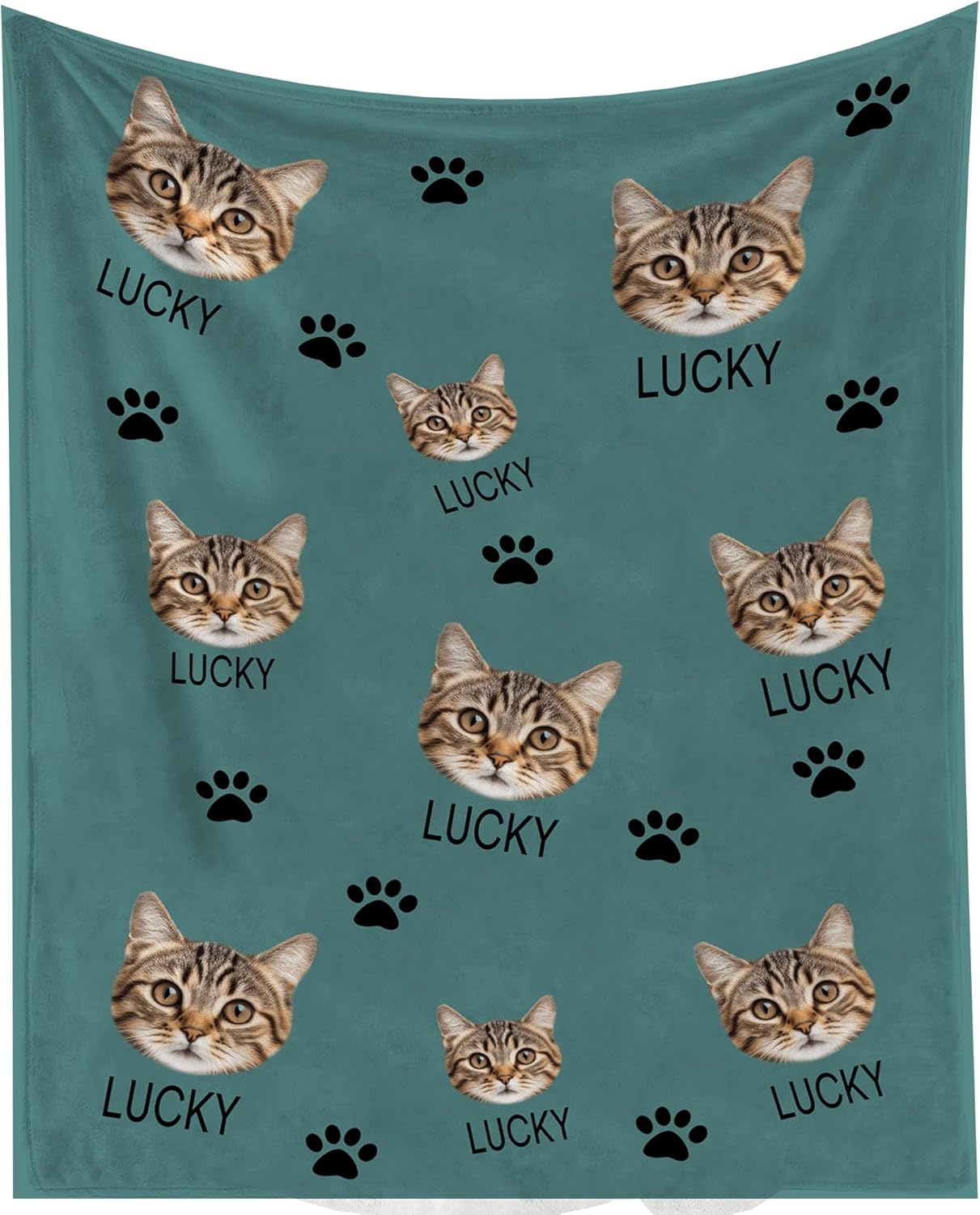 Custom Dog Portrait Blanket - Personalized Pet Lover Gift for Mom - Customized Picture Memorial