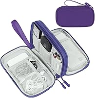 Vista 42 de FYY Organizador para cosas electrónicas, para viajes, para cables, cargadores, celular y auriculares, estuche portátil, impermeable, doble capa