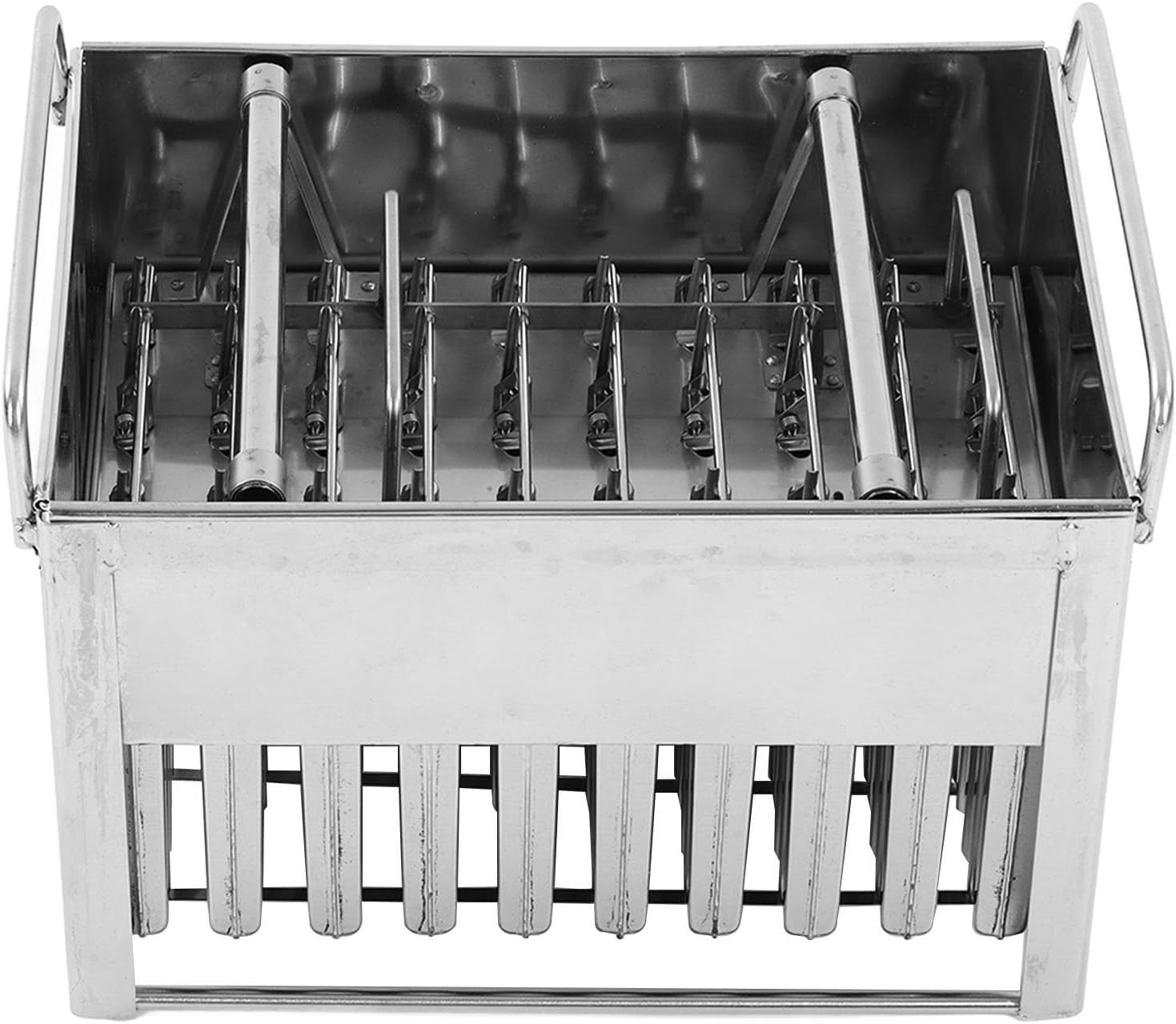 Pilipane Stainless Steel Ice Pop Mold Machine Durable Reusable Multipurpose Design for Making Ice Cream Jelly Desserts Snacks at Home 40Pcs 5900g 24x37x27cm