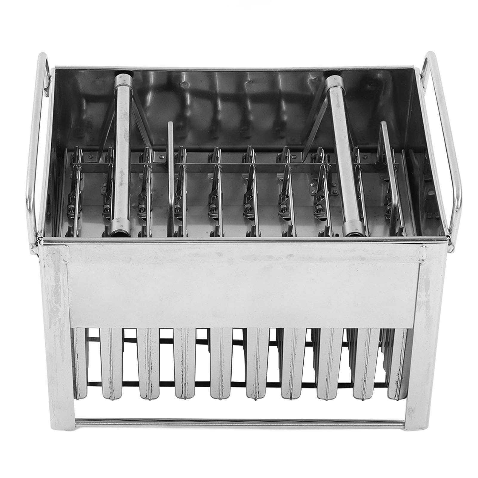 40 Stampi Per Ghiaccioli In Acciaio Inox 304 - Multifunzione Con Coperchio, Supporto Ricaricabile, 50 Ml Cad.