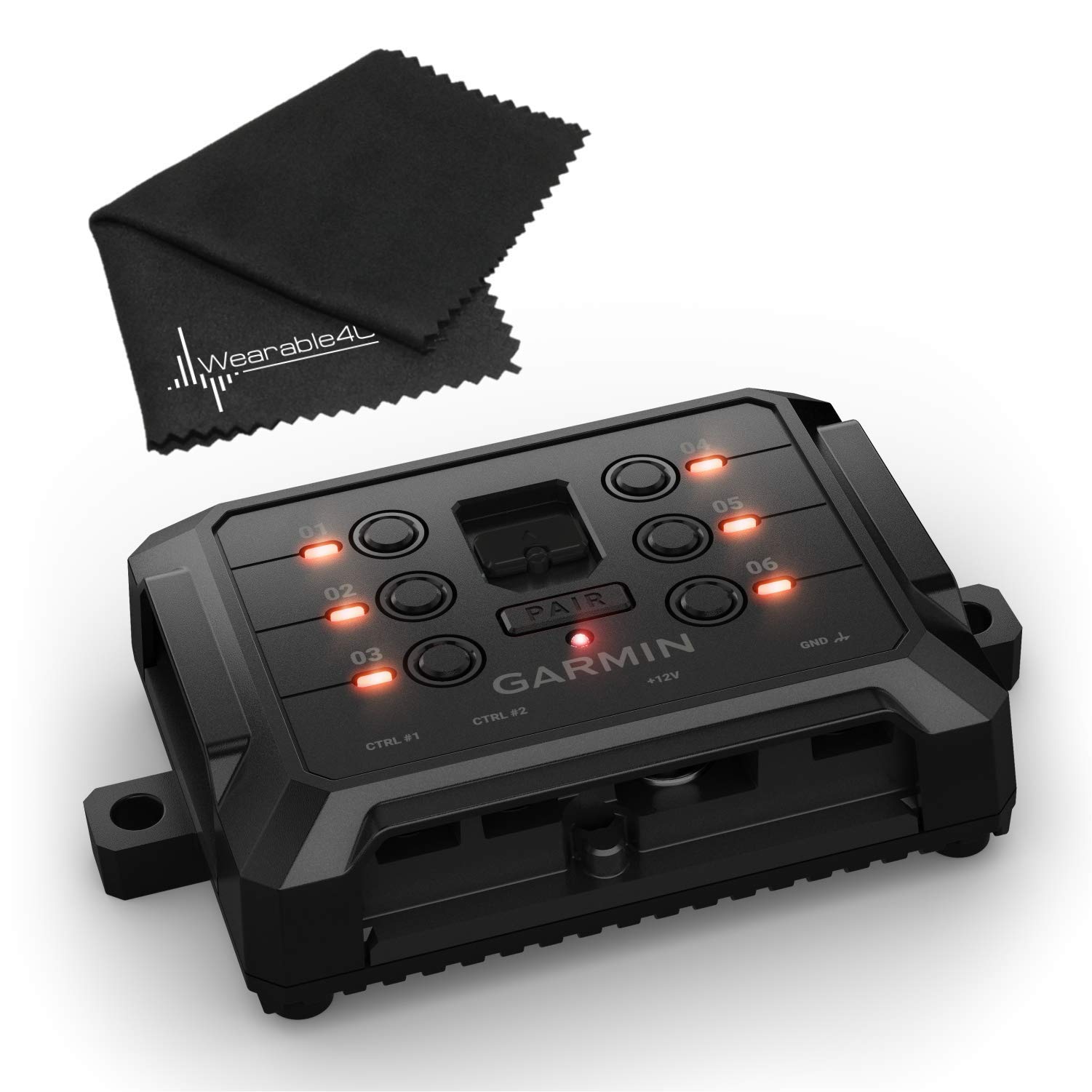 Wearable4U Garmin PowerSwitch Digital Switch Box with Cleaning Cloth Bundle