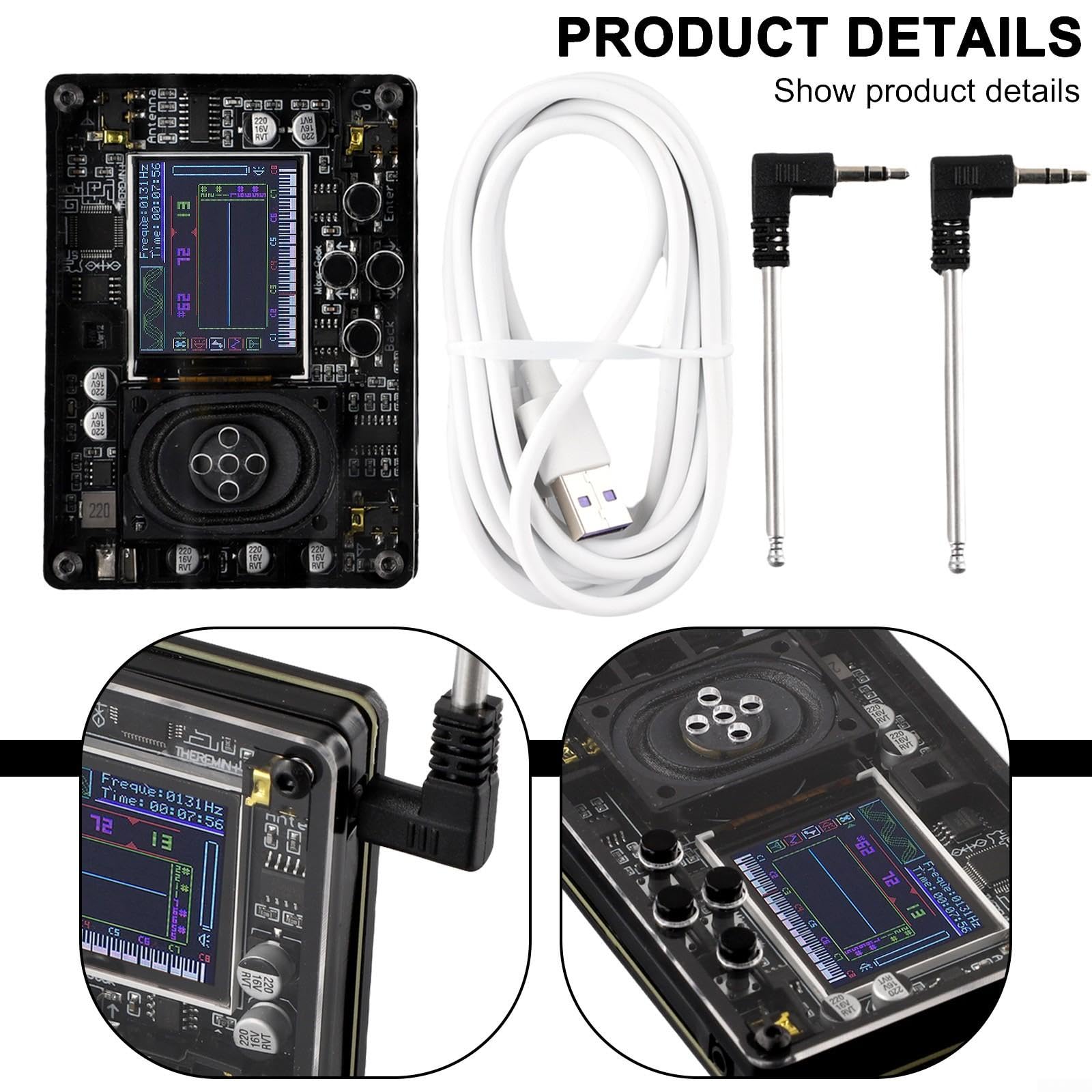 per mini strumento elettronico Theremin con schermo LCD per