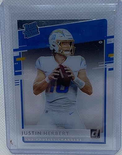 Justin Herbert 2020 Panini Chronicles Clearly Donruss Rated Rookie Rc #rr-jh - Football Cards