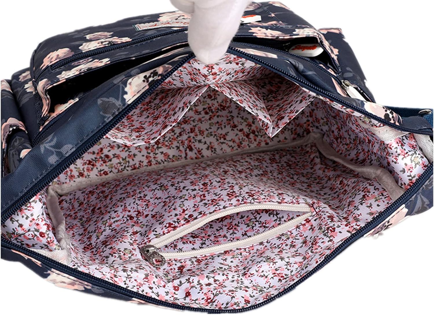 Cross-body Bag Women's Multi Pocket Nylon Messenger Bag Shoulder Bag Lightweight Travel Handbag - Image 6