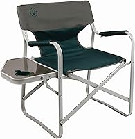 Coleman Outpost Elite Folding Camping Chair with Side Table, Cup Holder & Padded Arms - Weather-Resistant, 300 lb Capacity