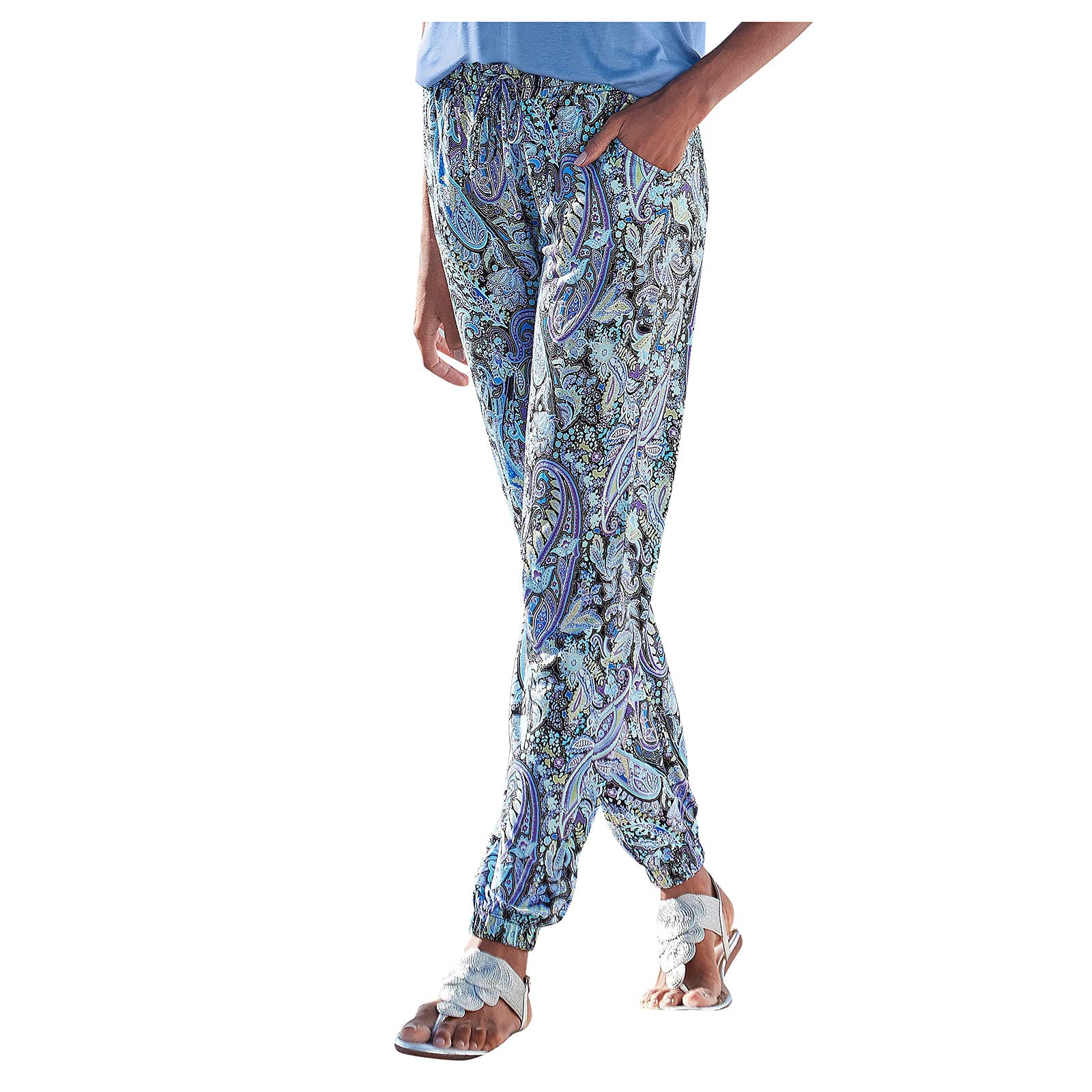 Générique Pantalon Leger Ete Femme Large Fluide Boheme Tenue Hippie De Plage Sarouel Yoga Jogging Ensemble Pilates Bouffant Pantalons Et Léger Rouge Grande Taille Thai