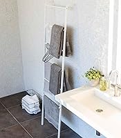 Vista 5 de YAMAZAKI Home Plate - Soporte de escalera inclinada para baño, 63 pulgadas, acero