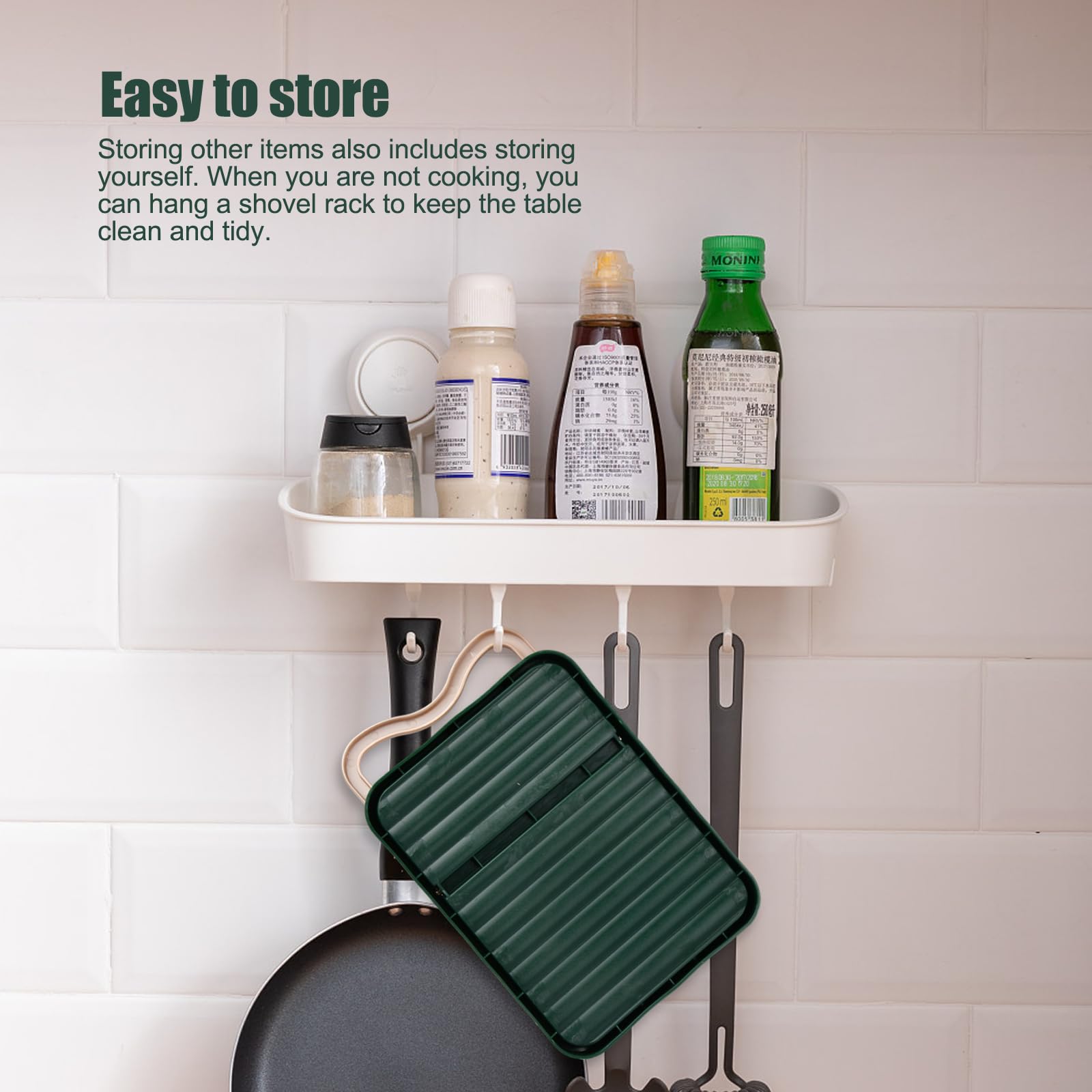 Poggiamestolo Sancanno - Silicone, Con Ganci Adesivi, Per Cucina, Facile Pulizia