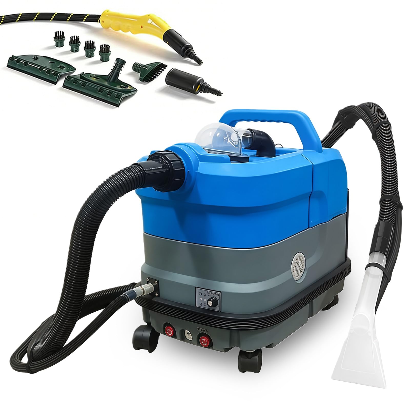 BANGBANGJI Heated Carpet and Upholstery Extractor Cleaning Machine with 7 5L Clean 12L Removable Dirty Water Tanks with