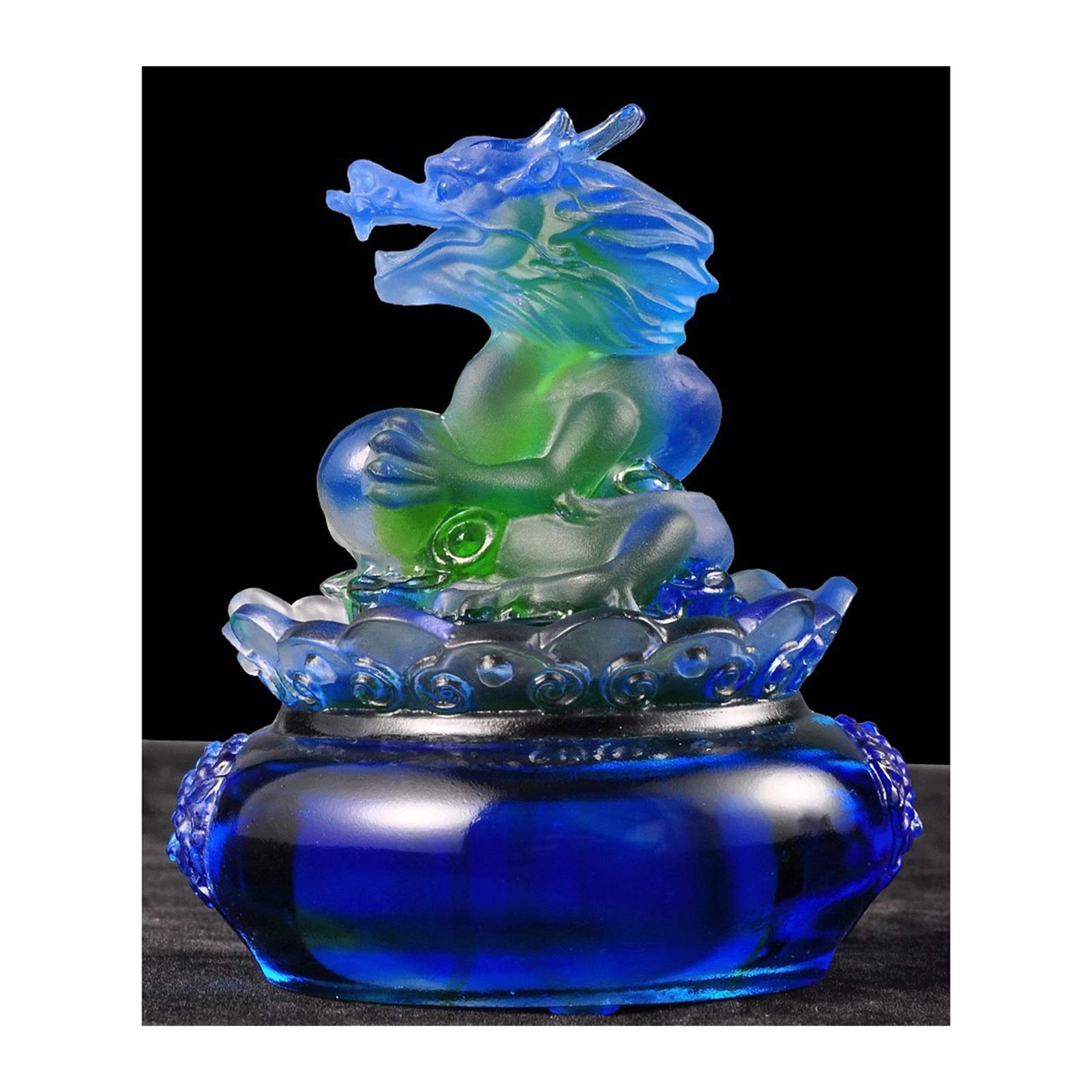 Animal porte-bonheur dragon Feng Shui pour valoriser une étagère à collectionner