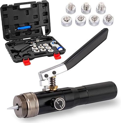Kit de herramientas de estampación HVAC - Expansor de tubo hidráulico para tubos de cobre, herramienta compacta de estampación con cortador de